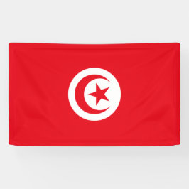 Lona Bandera tunecina (Túnez) (Media Luna Islámica)