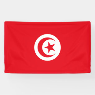 Lona Bandera tunecina (Túnez) (Media Luna Islámica)