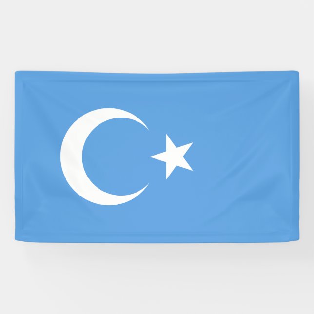 Lona Bandera uigur del este de Turkmenistán (uigur) (Horizontal)