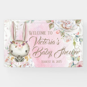 Lona Banderas de Baby Shower de Conejito