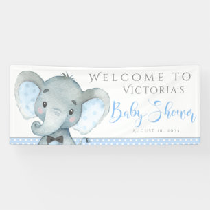 Lona Banderas de Baby Shower de Elefante Adorable para 