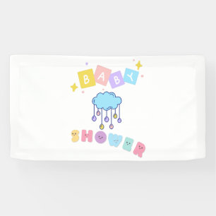 Lona Banderín de Vinilo 1.6x3 para Baby Shower