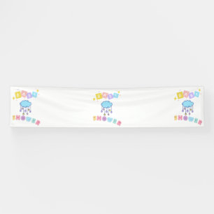 Lona Banderín de Vinilo para Baby Shower 2.5x12