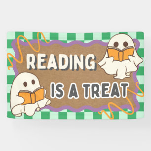 Lona Banderines de Halloween para Biblioteca de Aula Es