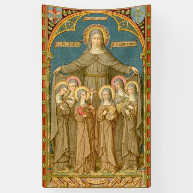 Lona Banner 2 de St. Clare of Assisi & Nuns (SAU 027) (Vertical)
