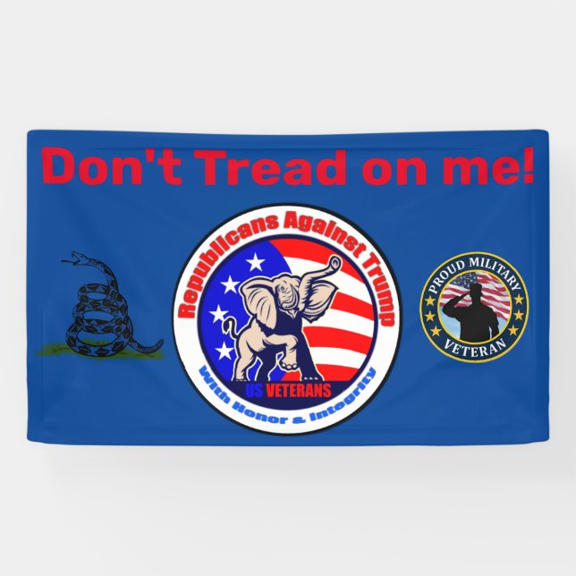 Lona Banner 3'x5' de los republicanos contra Trump (Horizontal)