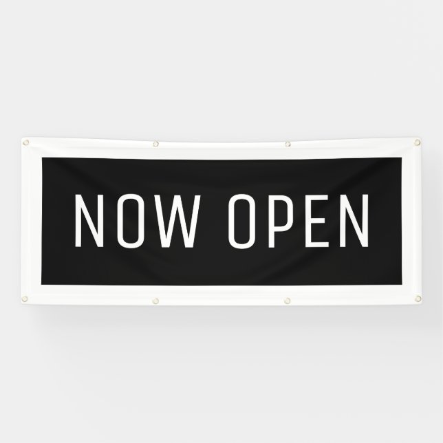 Lona Banner abierto de Black Now (Horizontal)