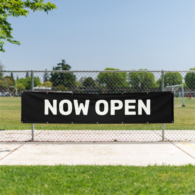 Lona Banner abierto de Black Now (In situ)