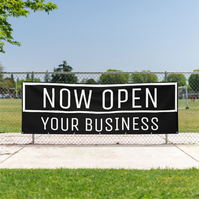 Lona Banner abierto de Black Now (in situ)