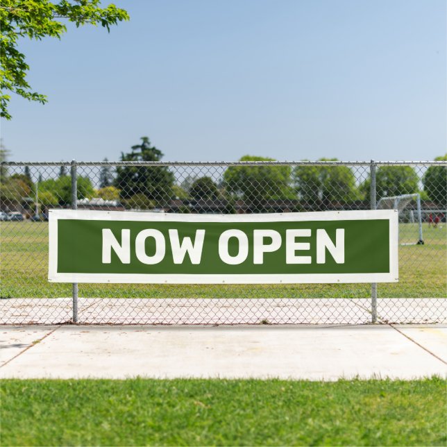 Lona Banner abierto de Green Now (In situ)