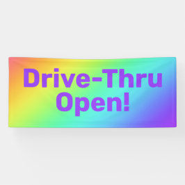 Lona Banner abierto de Rainbow Drive-Thru