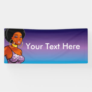 Lona Banner afrocéntrico de 2,5' x 6'