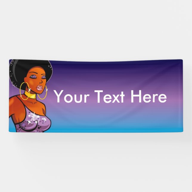 Lona Banner afrocéntrico de 2,5' x 6' (Horizontal)