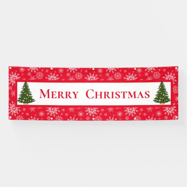 Lona Banner al aire libre - Banner navideño de Navidad (Horizontal)