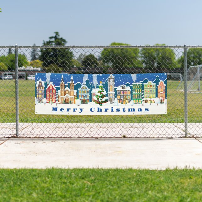 Lona Banner al aire libre cubierto - Banner navideño na (In situ)