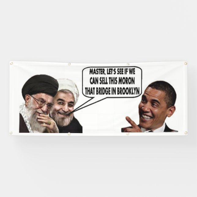 Lona Banner al aire libre de 2,5' x 6' de OBAMA (Horizontal)