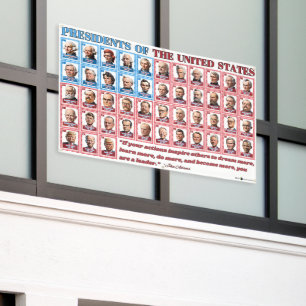 Lona Banner al aire libre de 47 presidentes Personaliza