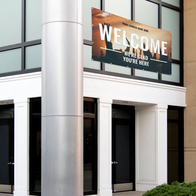 Lona Banner al aire libre de DIY Welcome Church (DIY Welcome Church Outdoor Banner)