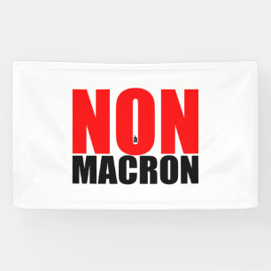 Lona Banner al aire libre de NON à MACRON