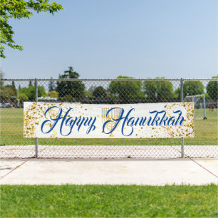 Lona Banner al aire libre - Hanukkah feliz