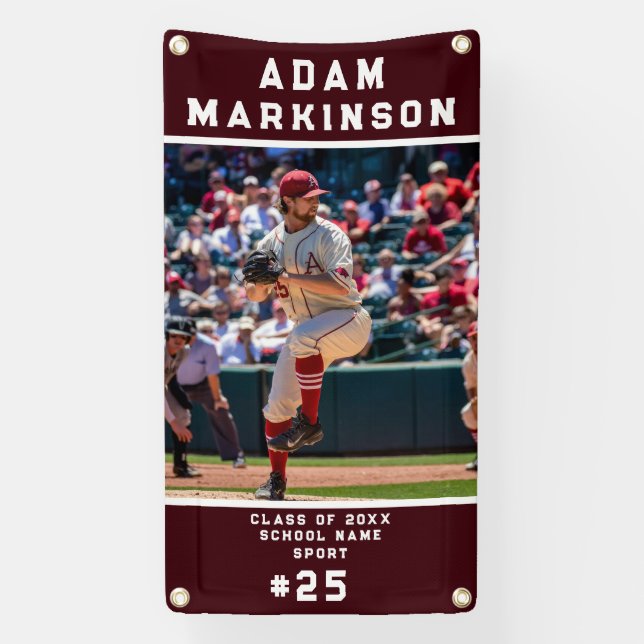 Lona Banner al aire libre para softball deportivo senio (Vertical)