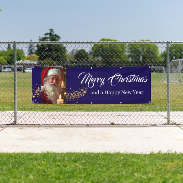 Lona Banner al aire libre Santa Merry Christmas (In situ)