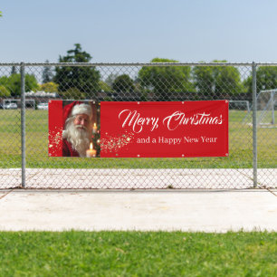 Lona Banner al aire libre Santa Merry Christmas
