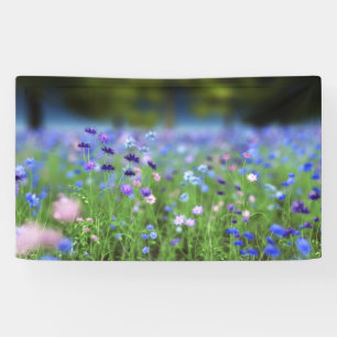 Lona Banner azul de flor de maíz