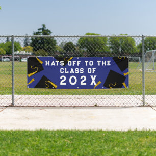 Lona Banner azul de graduación 2025