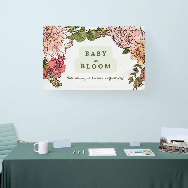 Lona Banner Baby In Bloom de 48x30" (Feria)