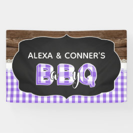 Lona Banner Baby Shower Baby Q - Purple