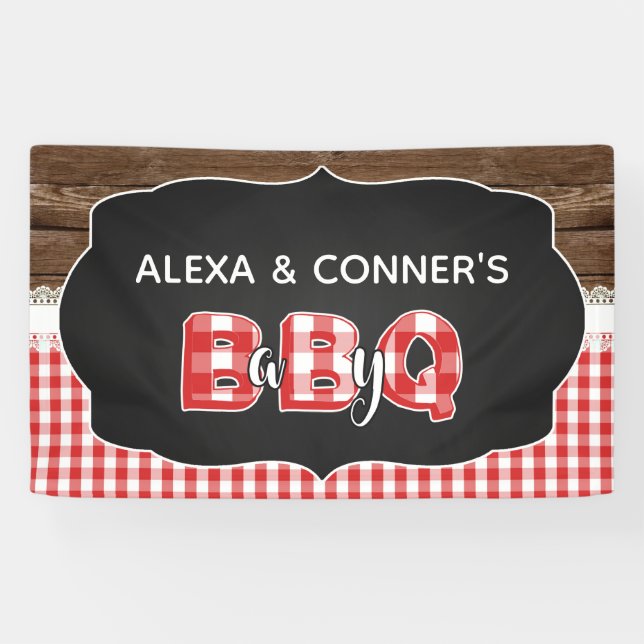 Lona Banner Baby Shower de Baby Q - Rojo (Horizontal)