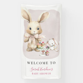Lona Banner Baby Shower de Bunny Watercolor