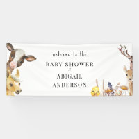 Banner Baby Shower de Farm Animals