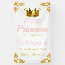 Banner Baby Shower de la princesa real