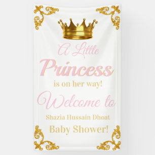 Lona Banner Baby Shower de la princesa real
