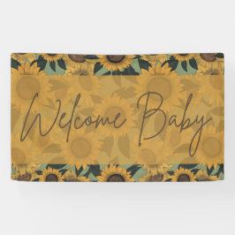 Lona Banner Baby Shower de Sunflower Bloom