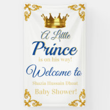 Banner Baby Shower del príncipe real