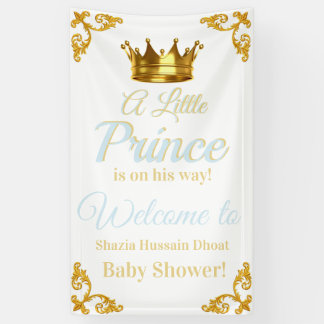 Lona Banner Baby Shower del príncipe real