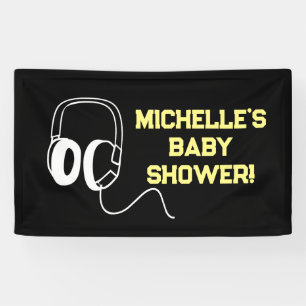 Lona Banner Baby Shower Rock a Bye Rock Star