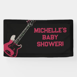 Lona Banner Baby Shower Rock a Bye Rock Star