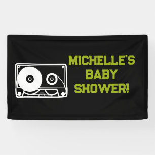 Lona Banner Baby Shower Rock a Bye Rock Star