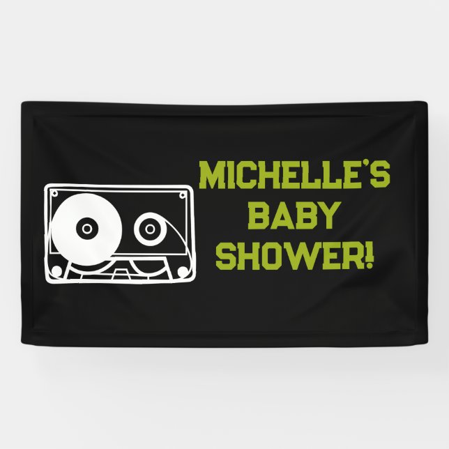 Lona Banner Baby Shower Rock a Bye Rock Star (Horizontal)