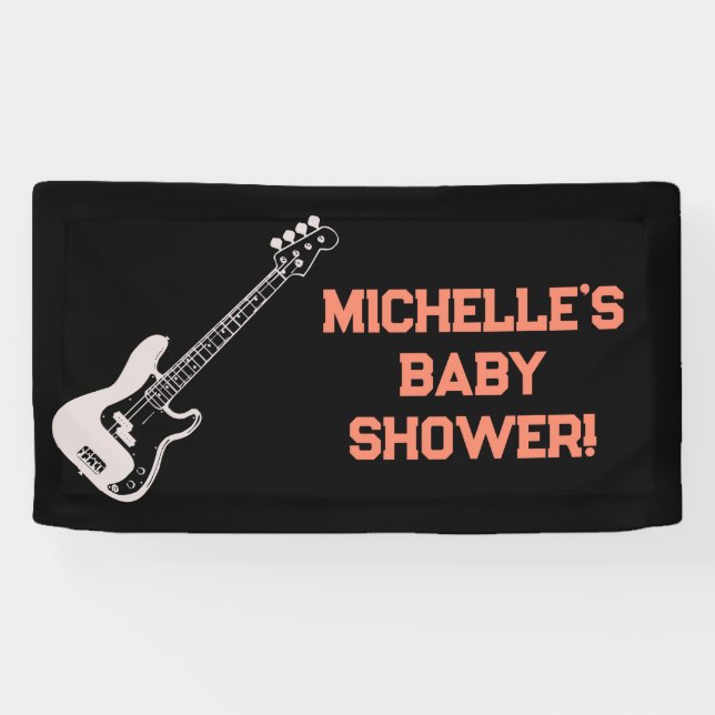 Lona Banner Baby Shower Rock a Bye Rock Star (Horizontal)