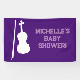 Lona Banner Baby Shower Rock a Bye Rock Star