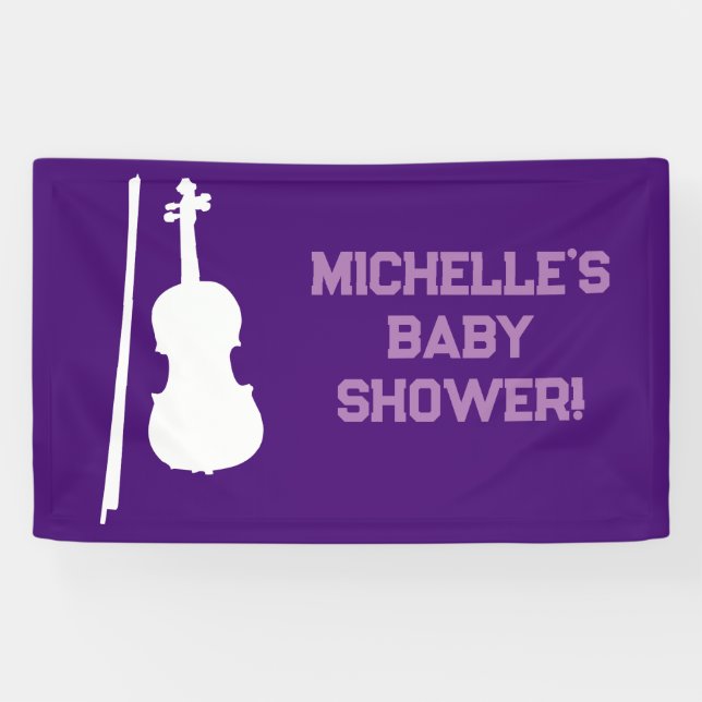 Lona Banner Baby Shower Rock a Bye Rock Star (Horizontal)
