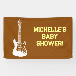Lona Banner Baby Shower Rock a Bye Rock Star