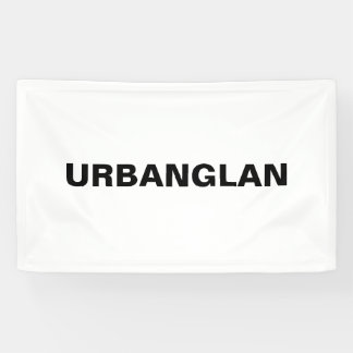 Lona Banner blanco elegante con diseño URBANGLAN