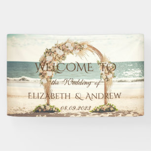 Lona Banner Boda de Beach Wedbor Rosesl