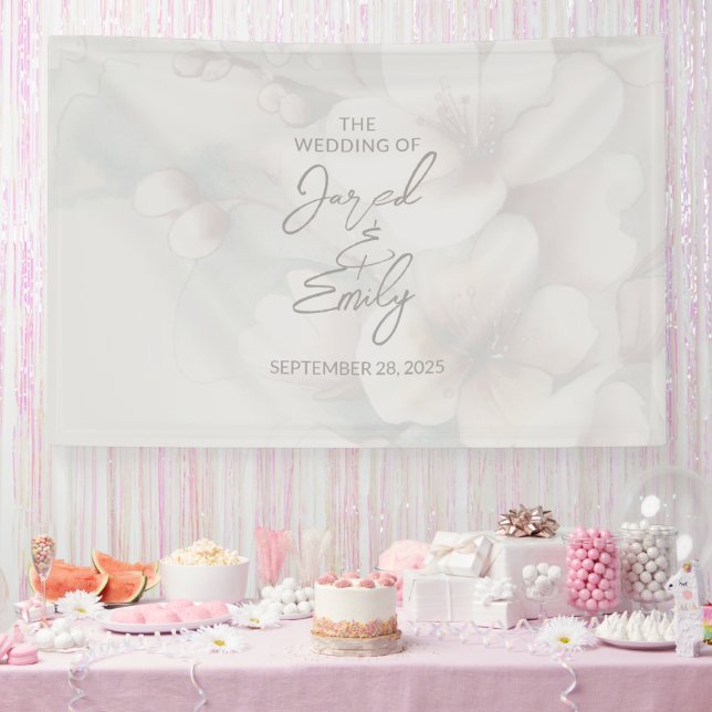 Lona Banner Boda de cerezo en flor (Fiesta)